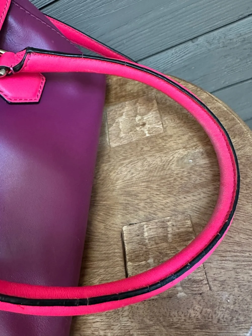 Kate Spade Joanie Catherine Street Moody Plum Purse Handbag Bright Pink Purple